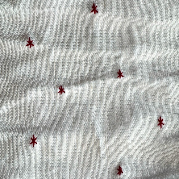 Hearth & Hand With Magnolia Christmas Stocking - red star flakes - Picture 2 of 6